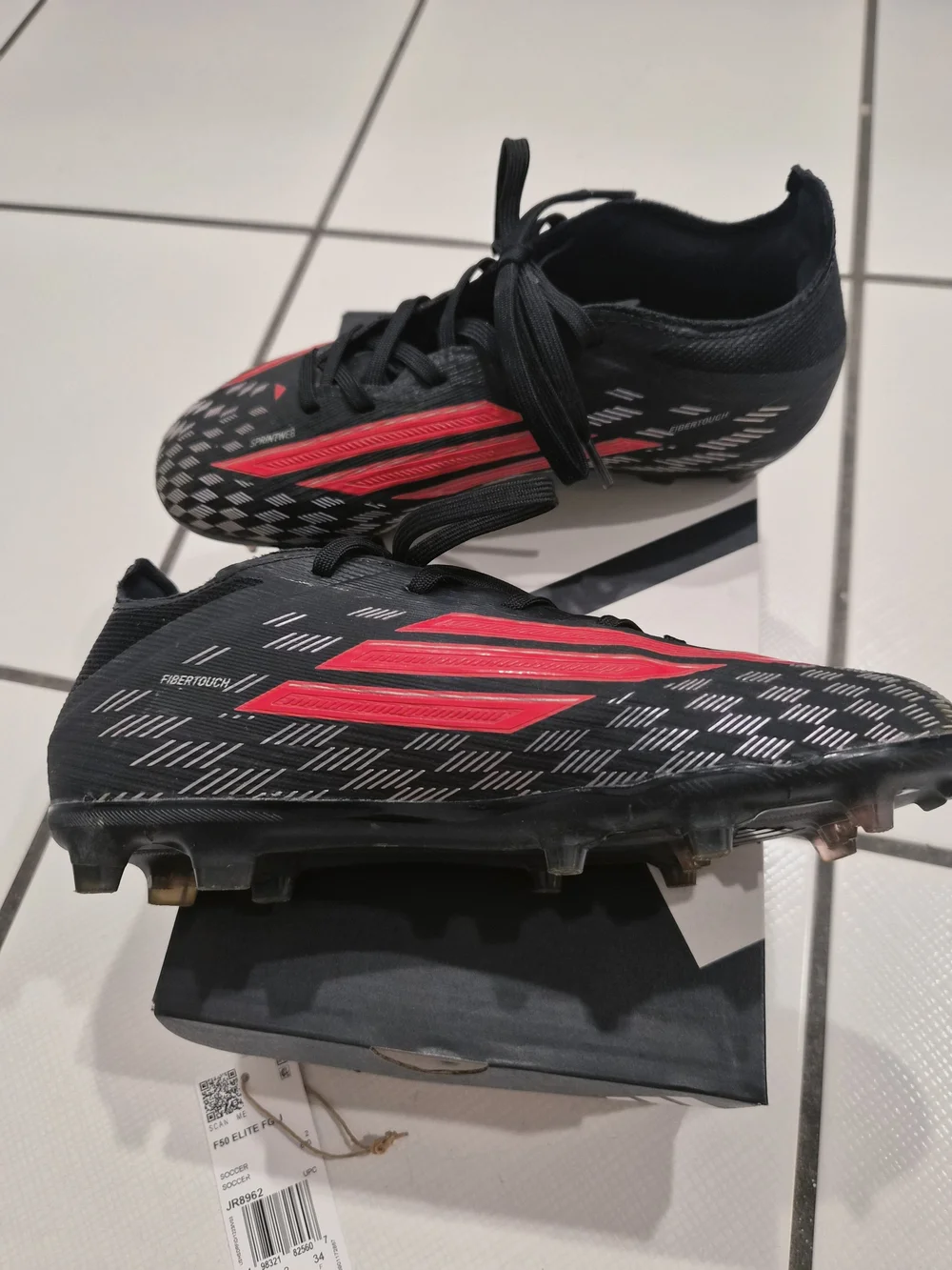 Adidas Women’s Black & Red Soccer Cleats - F50 Elite FG